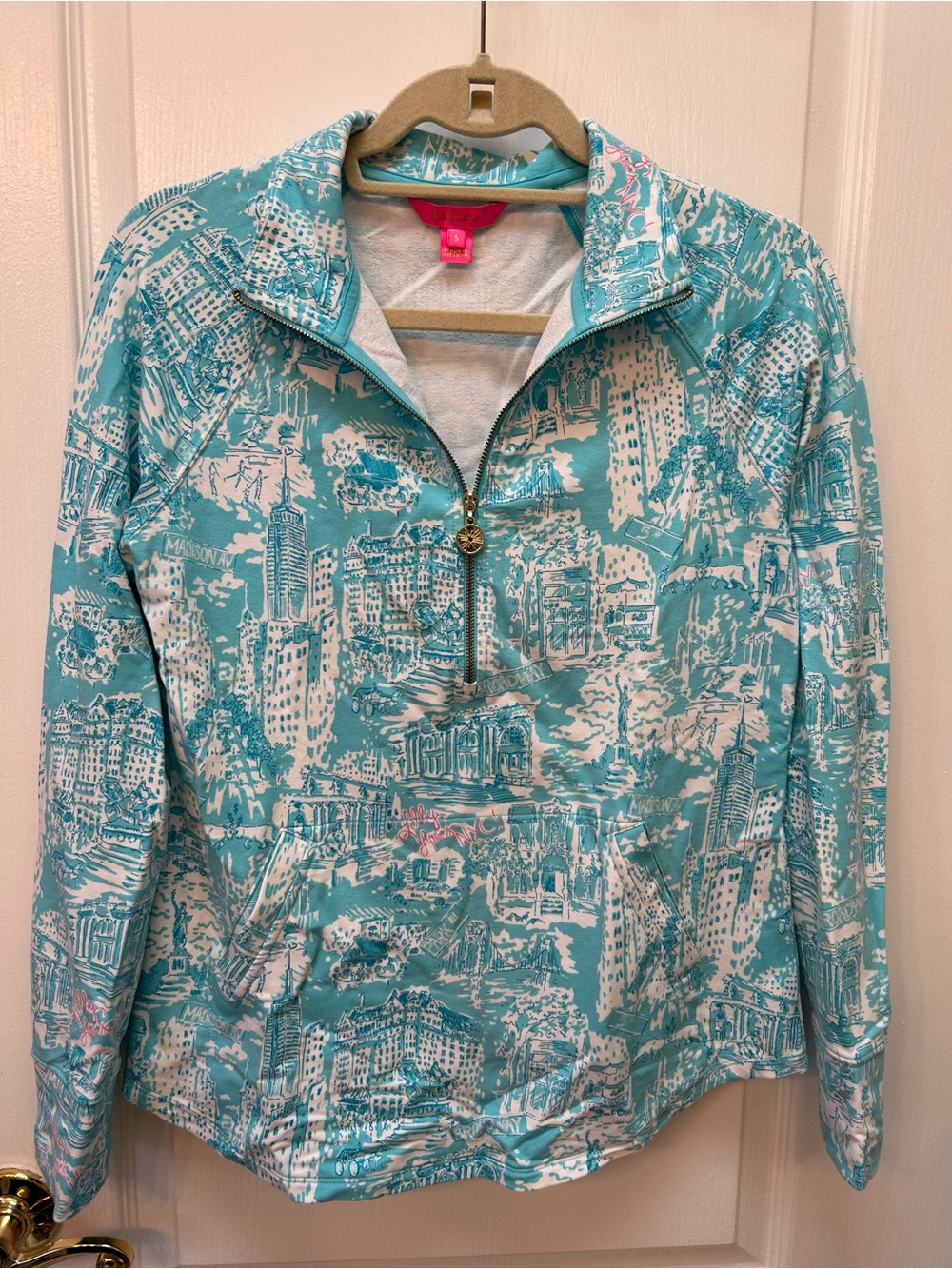 Lilly Pulitzer Skipper Popover Shorely Blue NYC Toile